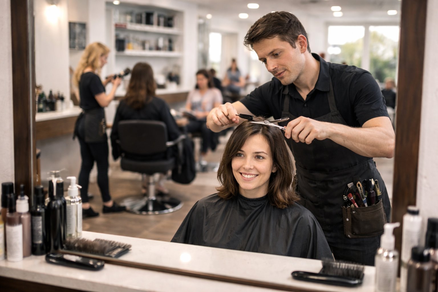 Coiffeur après